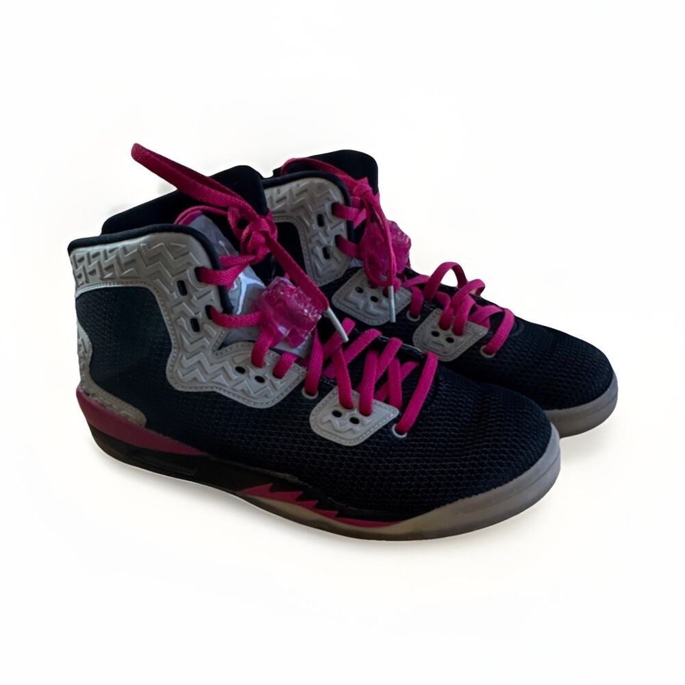 Nike Jordan Air Spike Forty‎ GG Black Gray Pink Unisex Kids Sneaker US 7Y W8.5